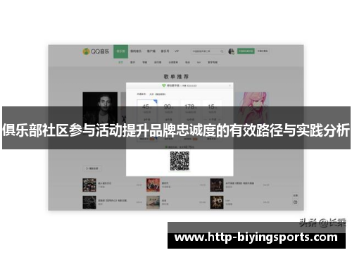 俱乐部社区参与活动提升品牌忠诚度的有效路径与实践分析 俱乐部社区参与活动提升品牌忠诚度的有效路径与实践分析